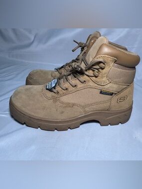 Men’s Skechers Tactical Work Boots Size 8 Composite Safety Toe Memory Foam